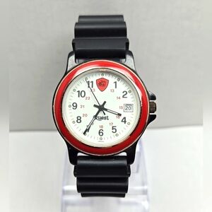 Mens Quest Army Military Style Date Watch 3ATM Quartz LDW-50 New Battery